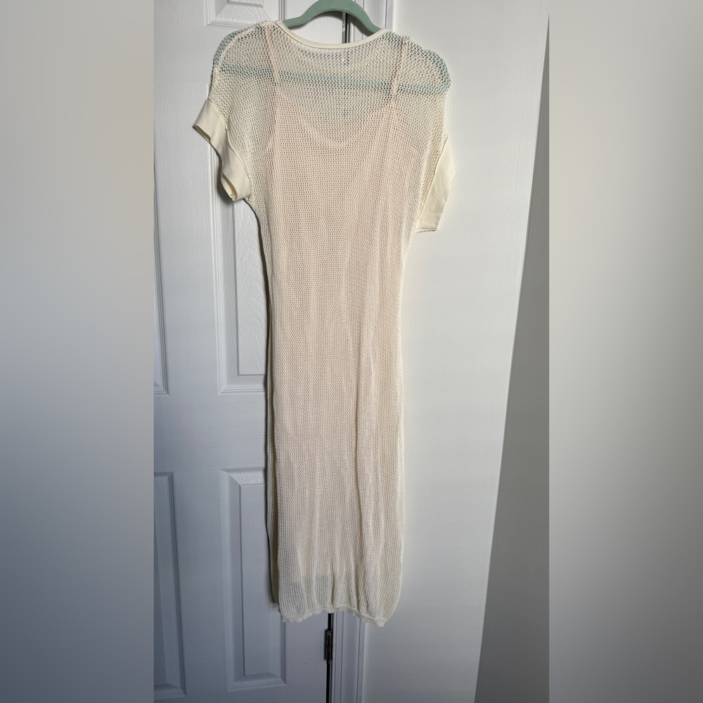 Elegant Cream Knit Dress